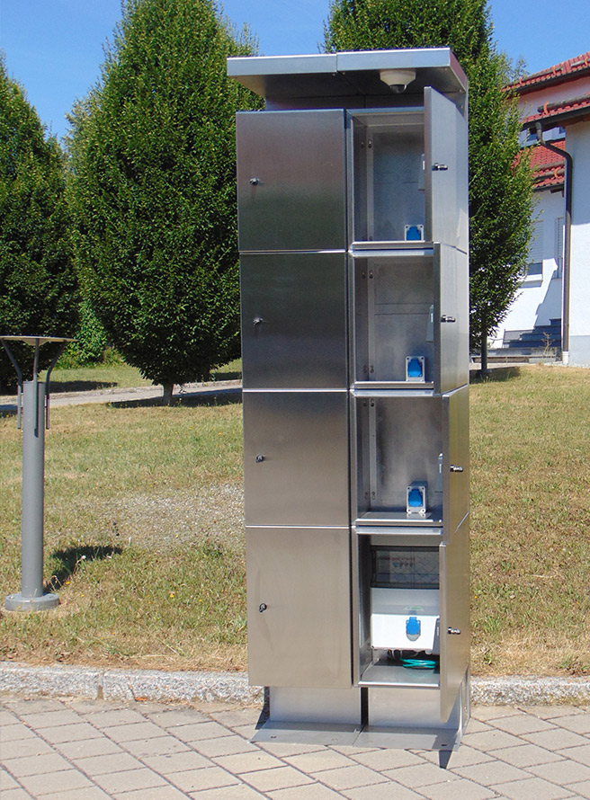 [Translate to Español - Spain:] Schließfach E-Bike Ladestation